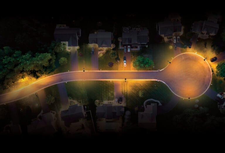 Lampadaire solaire Solstice - Quartier résidentiel